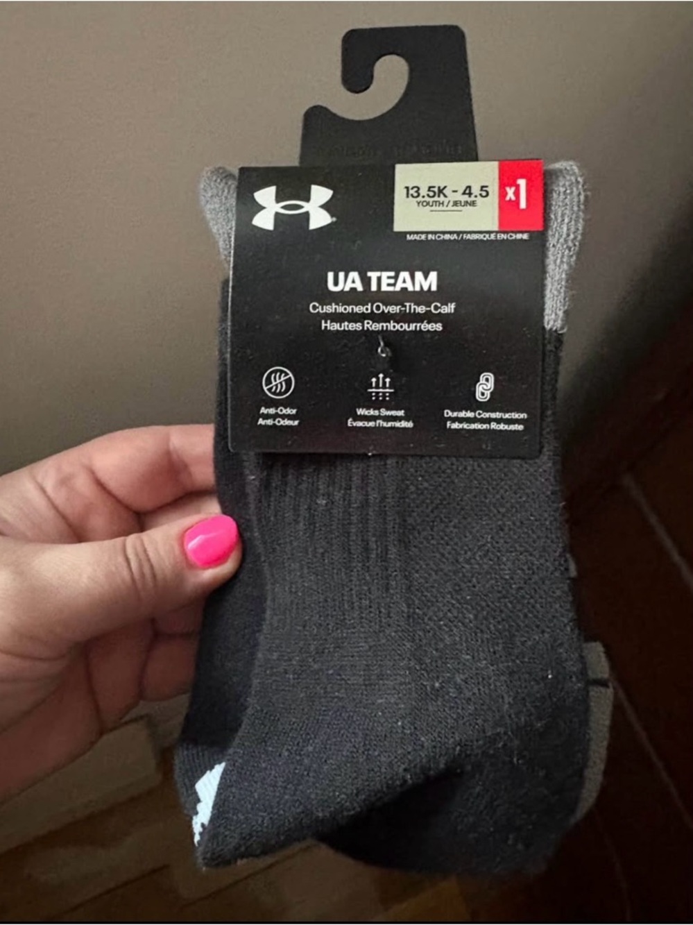 Under Armour Cushioned Over-The-Calf Socks for boys